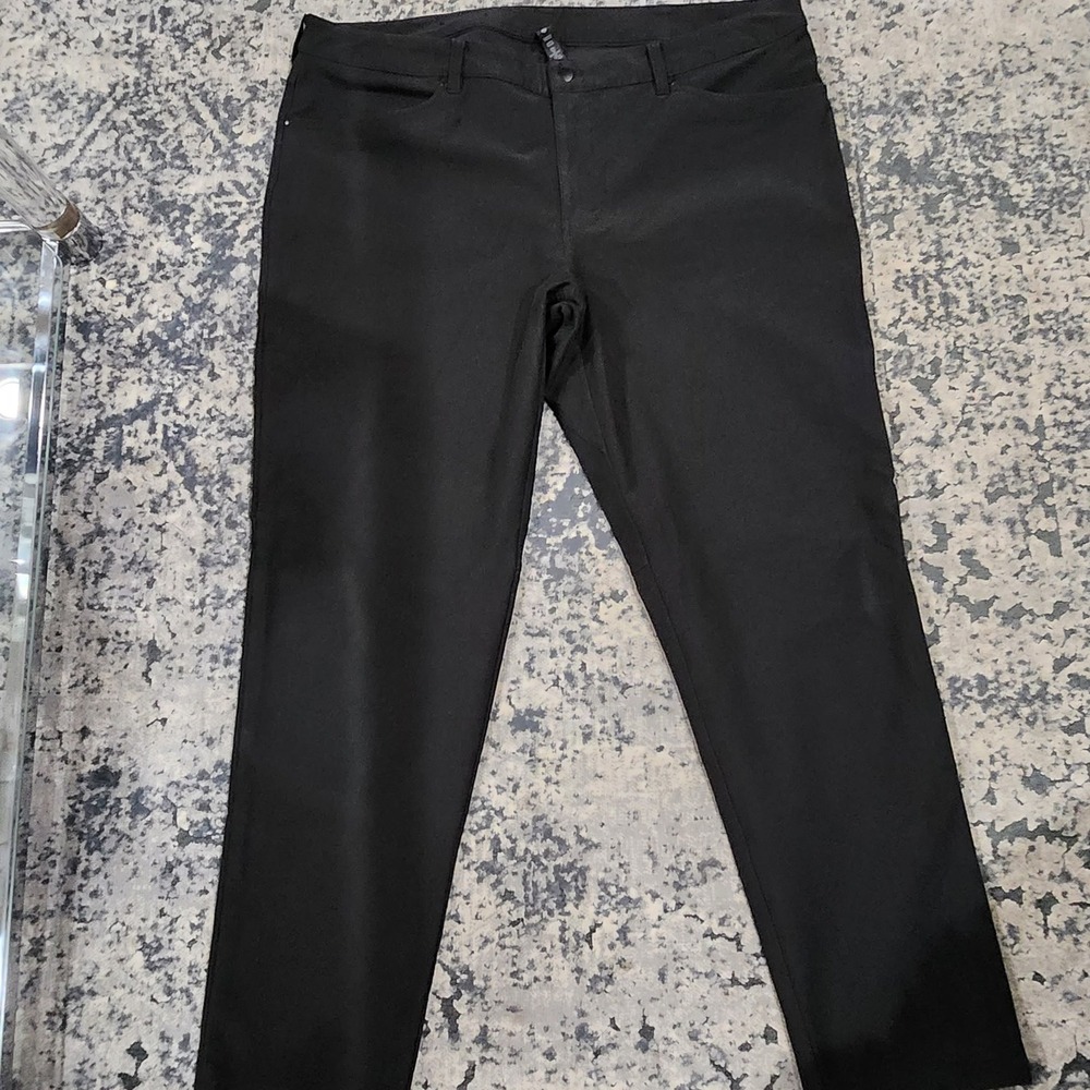 Lululemon Commission Pant Classic 42 Black Mens 5 Pocket Stretch Chino Trousers